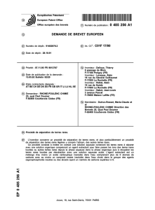 Procédé de séparation de terres rares - European Patent Office