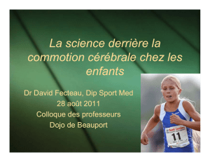 Commotions cerebrale (Dr D. Fecteau)