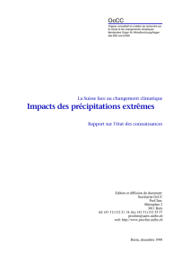 Impacts des précipitations extrêmes