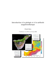 Introduction à la géologie et à la méthode magnétotellurique