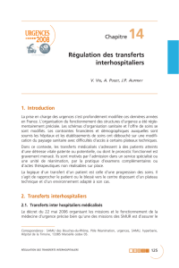 Régulation des transferts interhospitaliers