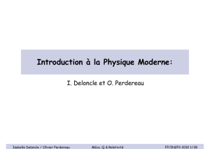 Introduction à la Physique Moderne