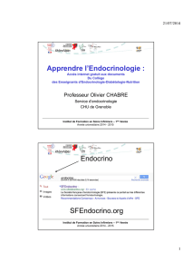 Apprendre l`Endocrinologie - Formation en Soins Infirmiers