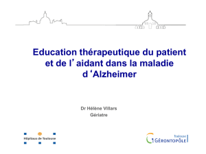 Education thérapeutique et maladie d`Alzheimer
