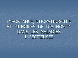 Le diagnostic des maladies infectieuses