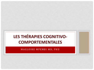 Les thérapies cognitivo-comportementales