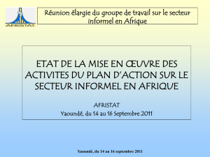 Yaoundé, du 14 au 16 septembre 2011 4. Stratégie d`intervention
