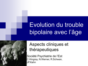 Evolution du trouble bipolaire avec l`âge