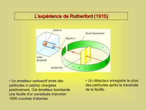 L`expérience de Rutherford et une partie du cours du chapitre2 en