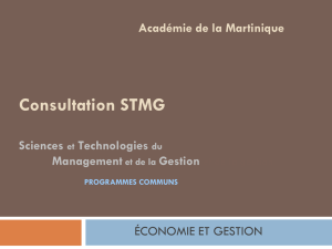 STMG Programmes communs - Académie de la Martinique