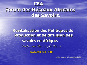 Diapositive 1 - Professeur Moustapha Kassé