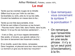 Arthur Rimbaud, Poésies, octobre 1870