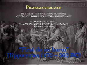 Pharmacovigilance (A. Tebaa et M. Cooper, OMS) ppt, 1.81Mb