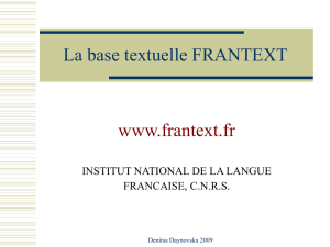 La base textuelle FRANTEXT