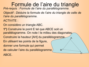 Atelier, Aire triangle et Parallelogramme
