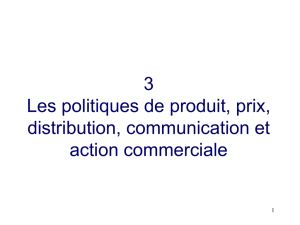 La politique de prix