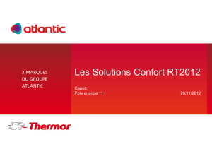 Les Solutions Confort RT2012