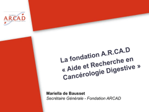 Diapositive 1 - Fondation ARCAD