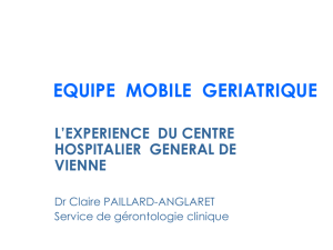 equipe mobile geriatrique - Le site de l`UHCD du CHRA