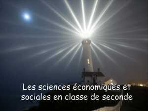 Les sciences économiques et sociales en classe de seconde