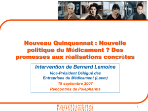 Bernard Lemoine rencontres Polepharma