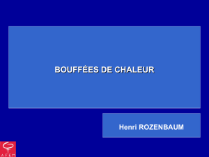 BOUFFÉES DE CHALEUR Henri ROZENBAUM Fréquence des