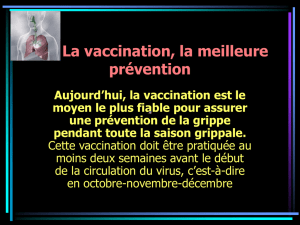 La vaccination, la meilleure prévention