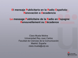 El mensaje Publicitario en la Radio Española