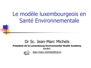 Le modèle luxembourgeois en Santé Environnementale