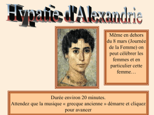 Hommage à une Femme de Pouvoir: Hypatie : philosophe