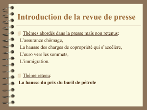 Introduction de la revue de presse