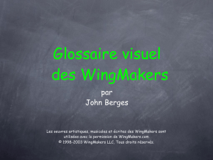 Glossaire visuel des WingMakers