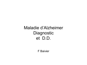 Maladie d`Alzheimer Diagnostic