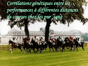 Correlation genetique entre performance et distance de course