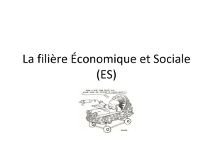 La filière Économique et Sociale (ES)