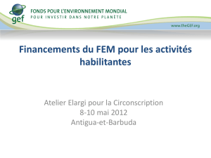 Financements du FEM pour les activités habilitantes