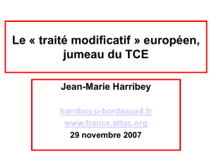 Le « traité modificatif » européen, jumeau du TCE