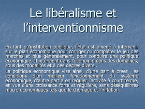 Le libéralisme , l`interventionnisme