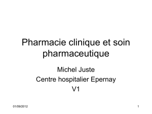 Pharmacie clinique, analyse pharmaceutique, conciliation