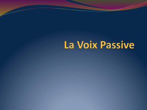 La Voix Passive - Schoolwires.net