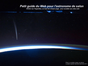 Petit guide du Web pour l`astronome de salon