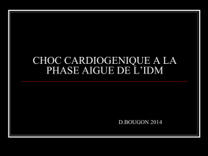 Choc cardiogénique lors de l`IDM