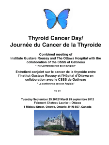 Thyroid Cancer Day combined meeting w/ Institute Gustave Roussy