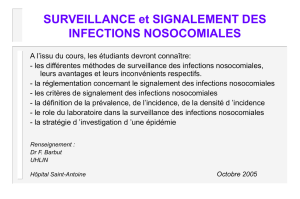 GENERALITÉS SUR LES INFECTIONS NOSOCOMIALES