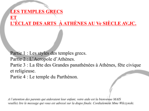Temples. Acropole panathénées