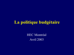 La politique budgétaire