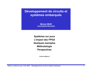 Développement de circuits et systèmes embarqués Michel MUR