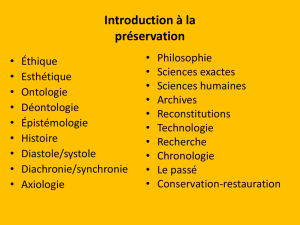 Introduction à la préservation II