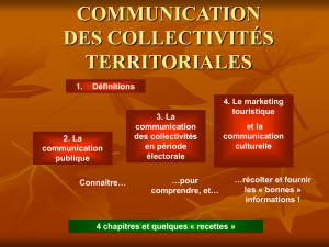 COMMUNICATION DES COLLECTIVITÉS