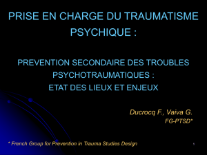 hydroxysine, traumatisme psychique, ptsd et prevention secondaire